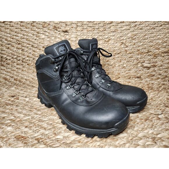 Men's Timberland Mt. Maddsen Timber Dry Waterproof Hiking Boots Black Size 14 - Picture 4 of 11